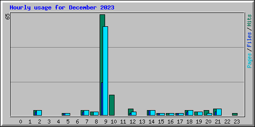 Hourly usage for December 2023